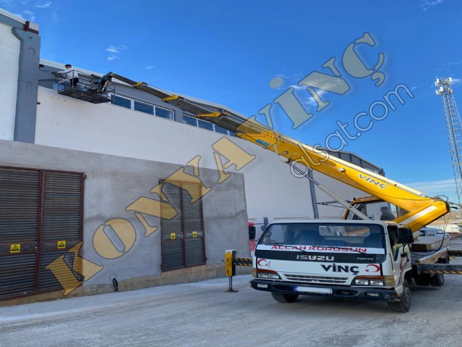 VİZYON MARKA 26 METRE PLATFORM ISUZU ÜZERİNDEDİR