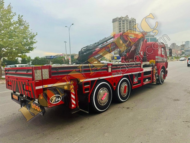 FIRAT 20 TON YANA KATLANIR VİNÇ MERCEDES 2521 ÜZERİNDE